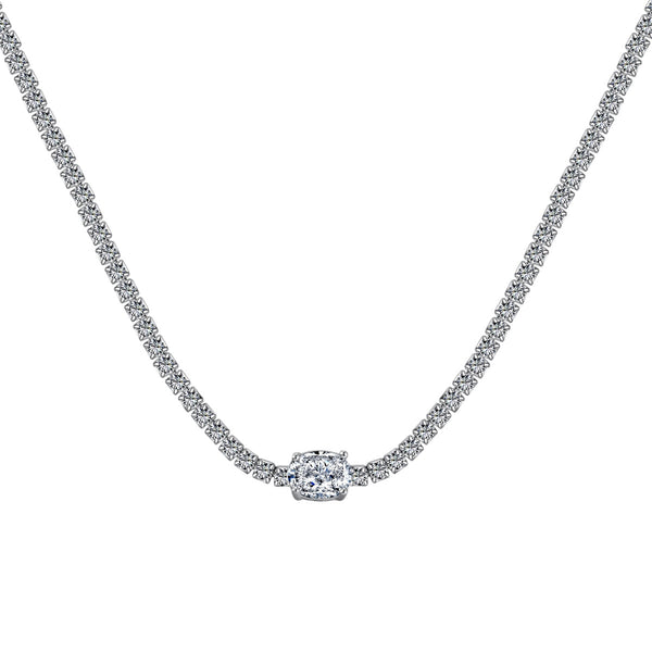 <CHIBA>1.0 Carat Shining Oval Cut Necklace