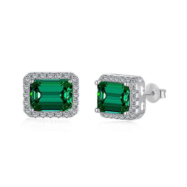 <CHIBA>Luxurious Dainty Emerald Cut Banquet Earrings
