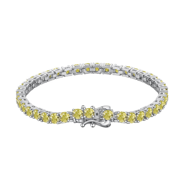 <CHIBA>Ornate Dazzling Round Cut Tennis Bracelet