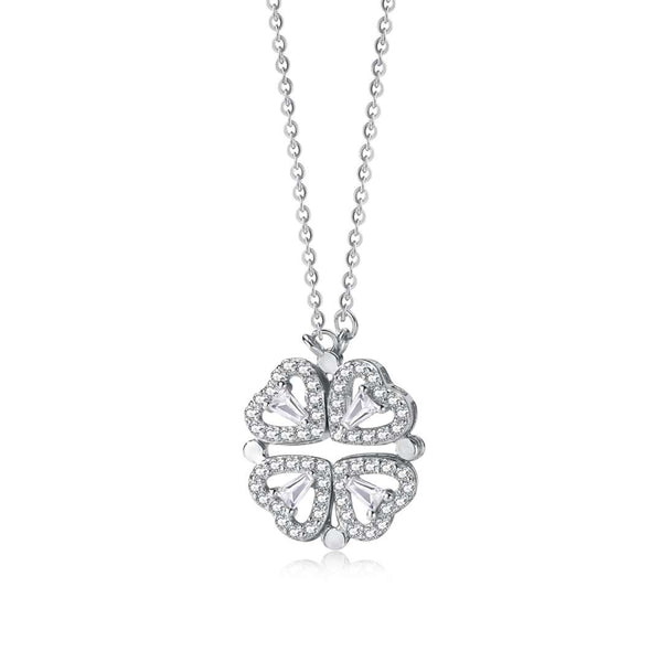 <CHIBA>Ornate Heart Cut Flower Shape Necklace