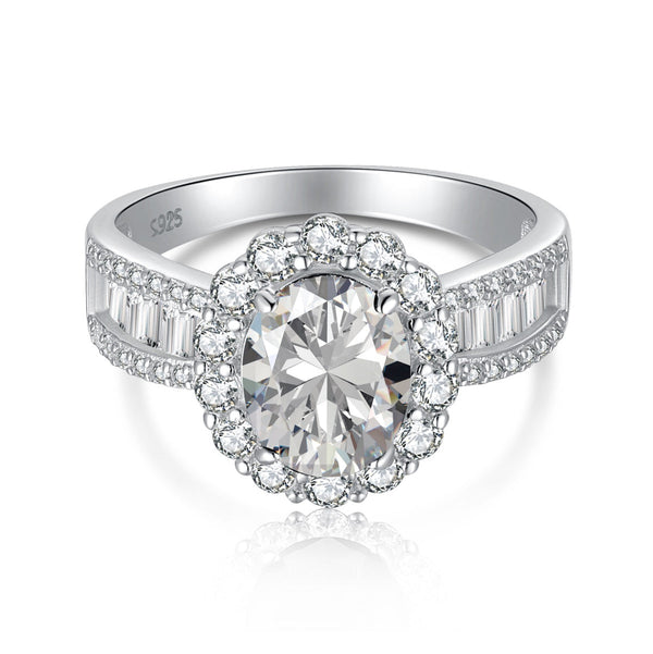 <CHIBA>1.5 Carat Dazzling Charming Oval Cut Banquet Ring
