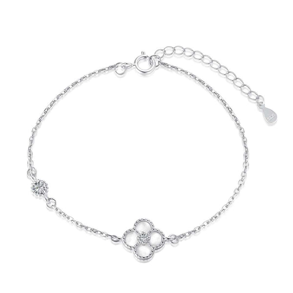<CHIBA>Delicate Four Leaf Clover Bracelet