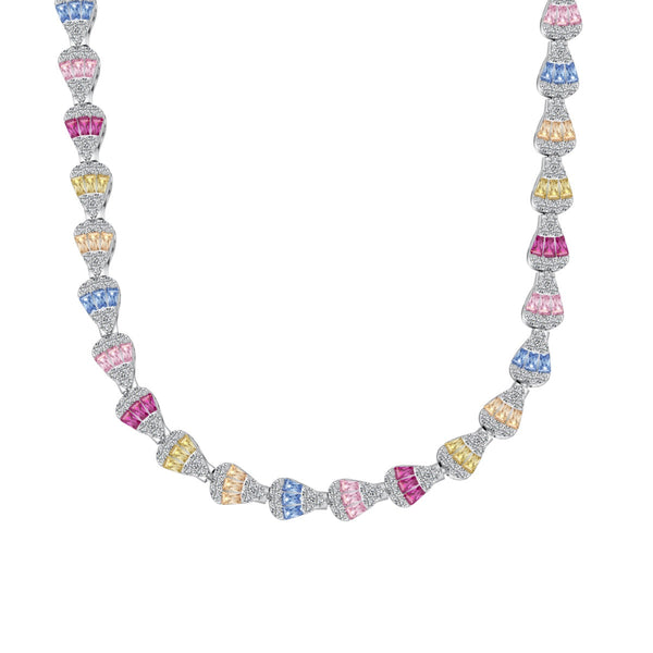 <CHIBA>Radiant Colorful Rainbow Necklace