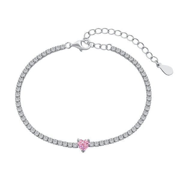 <CHIBA>0.5 Carat Elegant Romantic Heart Shape Lover Bracelet