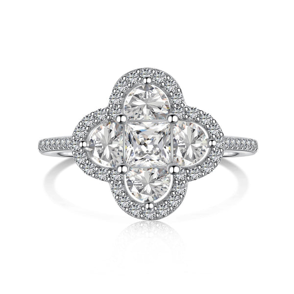 <CHIBA>Luxurious Eternity Flower Shape Banquet Ring