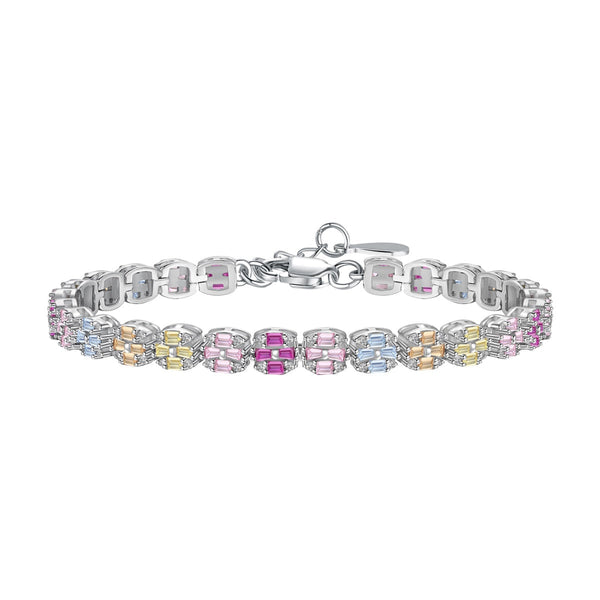 <CHIBA>Delicate Colorful Emerald Cut Daily Bracelet