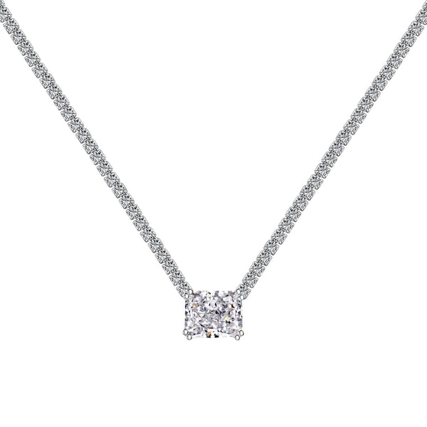 <CHIBA>4.0 Carat Elegant Radiant Cut Necklace
