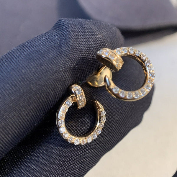 <CHIBA>JUSTE EARRINGS GOLD DIAMONDS