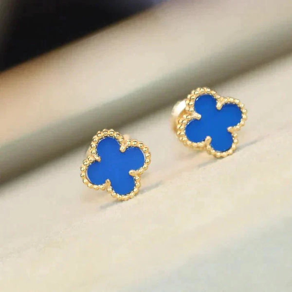<CHIBA>CLOVER MINI 9.5MM TURQUOISE EARRINGS