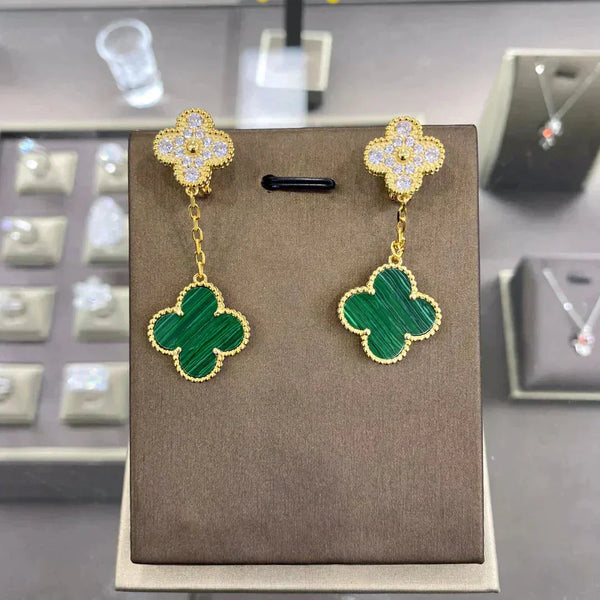 <CHIBA>CLOVER  2 MOTIFS  DIAMOND  EARRINGS (MULTIPLE CHOICESç´