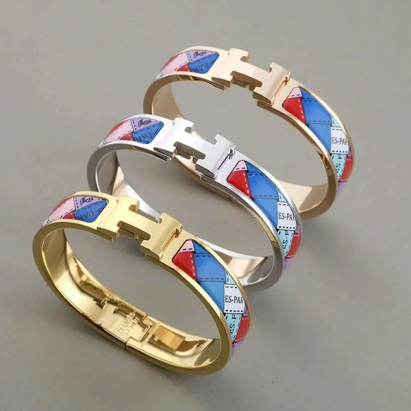 <CHIBA>H BRACELET DOTTED BORDER 12MM