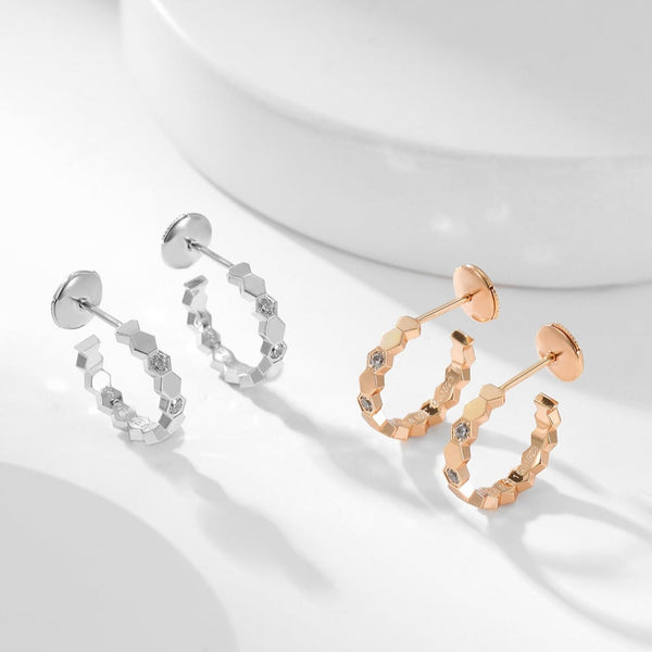 <CHIBA>BEE LOVE DIAMOND HOOP EARRINGS