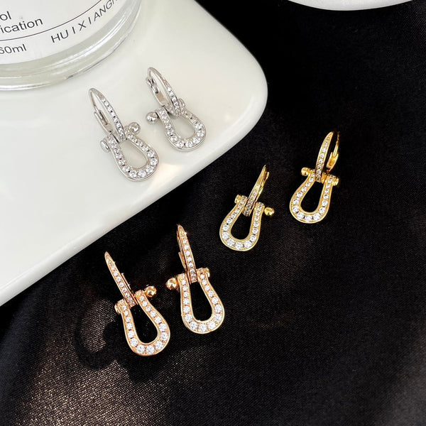 <CHIBA>FORCE 10 FULL DIAMOND DROP EARRINGS MEDIUM MODEL
