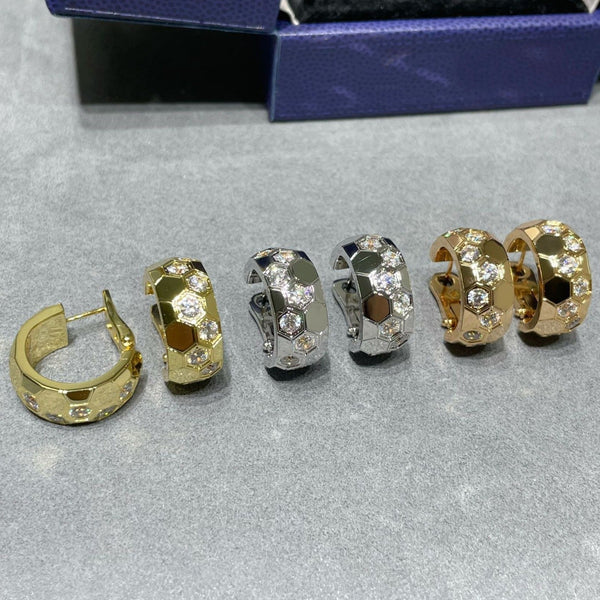 <CHIBA>BEE LOVE DIAMOND HOOP EARRINGS