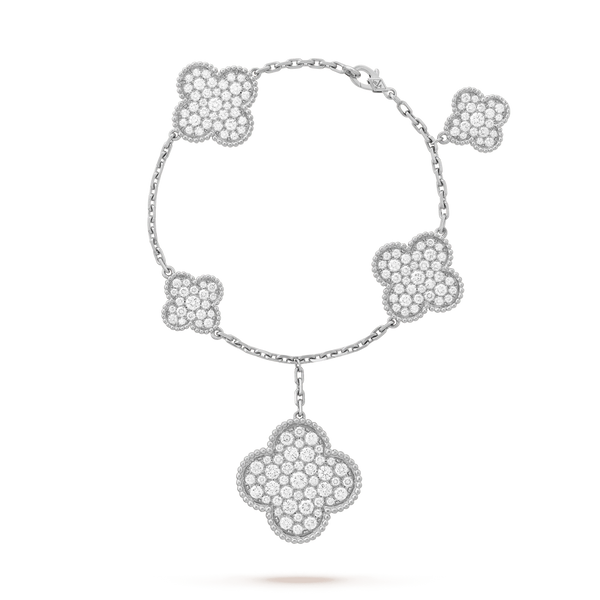 <CHIBA>CLOVER 6 MOTIFS DIAMOND BRACELET