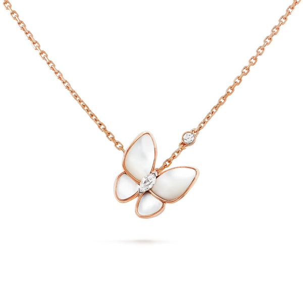 <CHIBA>BUTTERFLY MOP DIAMOND NECKLACE