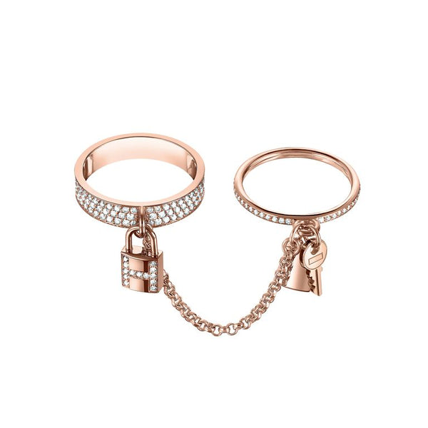 <CHIBA>HM KELLY CLOCHETTE DOUBLE RING IN  WITH DIAMONDS