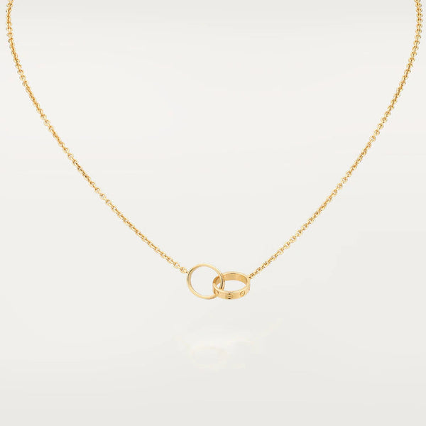 <CHIBA>LOVE NECKLACE DOUBLE RING GOLD