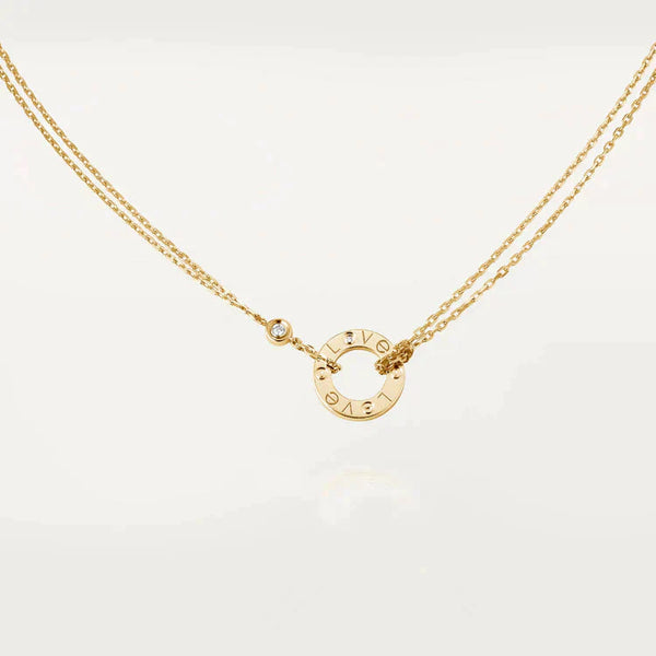 <CHIBA>LOVE NECKLACE 16MM 2 DIAMONDS