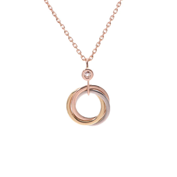 <CHIBA>TRINITY SILVER GOLD PINK GOLD NECKLACE