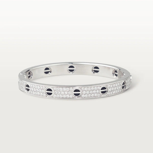 <CHIBA>LOVE BRACELET 6.1MM DIAMOND-PAVED CERAMIC