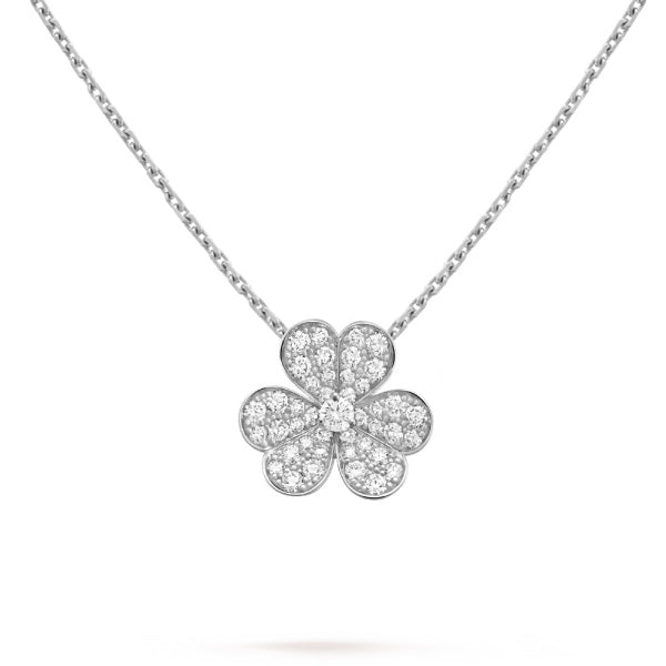 <CHIBA>CLOVER DIAMOND NECKLACE SILVER