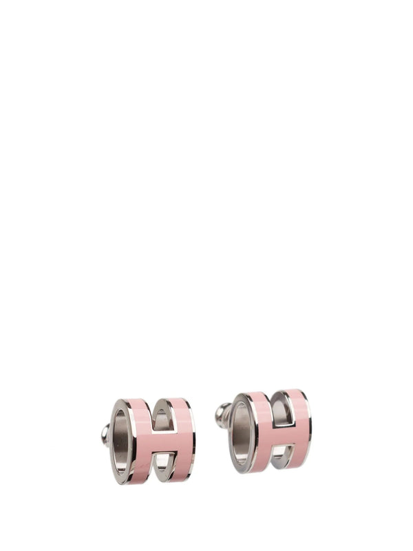 <CHIBA>MINI POP H SILVER EARRINGS PINK