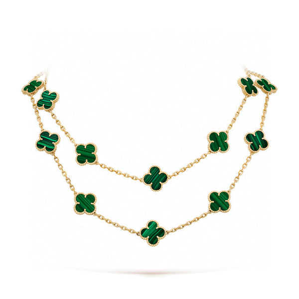 <CHIBA>CLOVER 20 MOTIFS MALACHITE GOLD