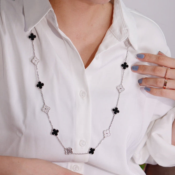 <CHIBA>CLOVER 20 MOTIFS ONYX DIAMOND SILVER