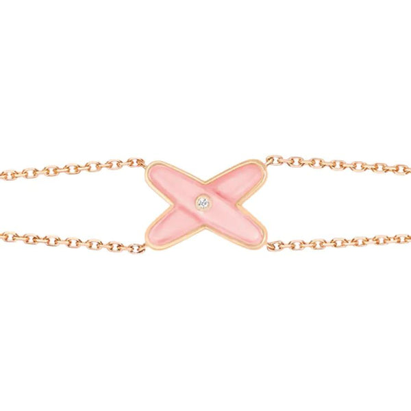 <CHIBA>JEUX BRACELET PINK MOP PINK GOLD 1 DIAMOND