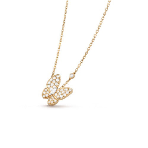 <CHIBA>BUTTERFLY DIAMOND NECKLACE