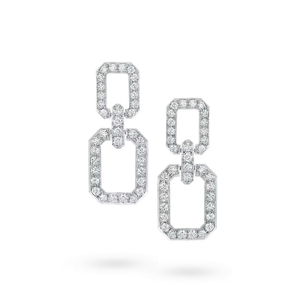 <CHIBA>LINKS MEDIUM EARRINGS DIAMOND