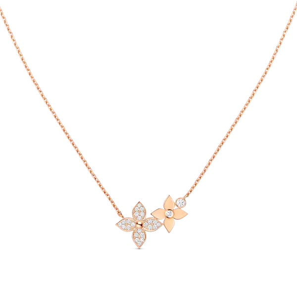 <CHIBA>STAR BLOSSOM NECKLACE PINK GOLD DIAMONDS